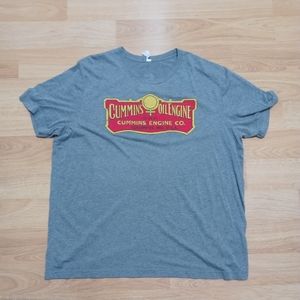 Mens Cummins Oil Engine Graphic Gray T-Shirt Engine Co. Size 2XL Columbus IN USA